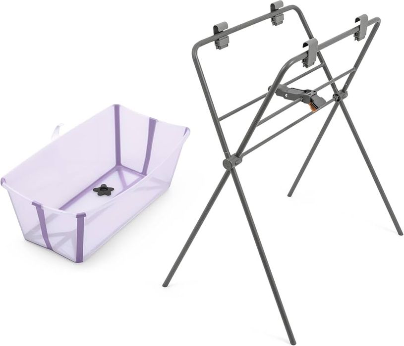 Вана Stokke + стойка за вана + поставка за новородено