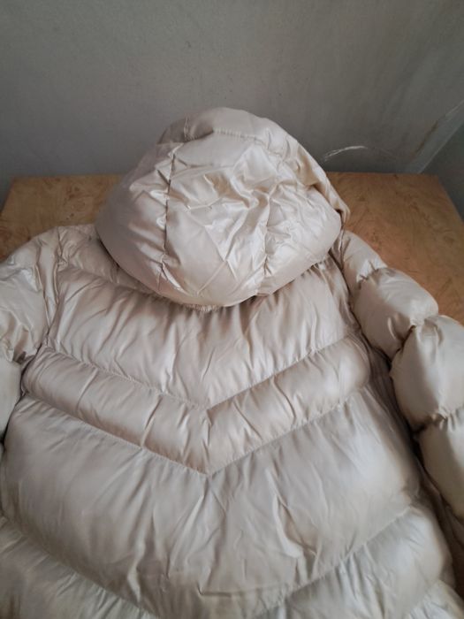 Palton lung de iarna Bej