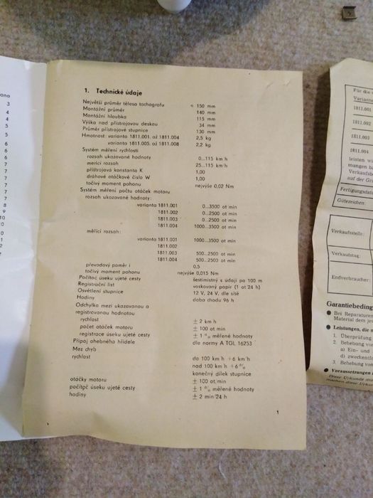 Нов Аналогов Тахограф 24v