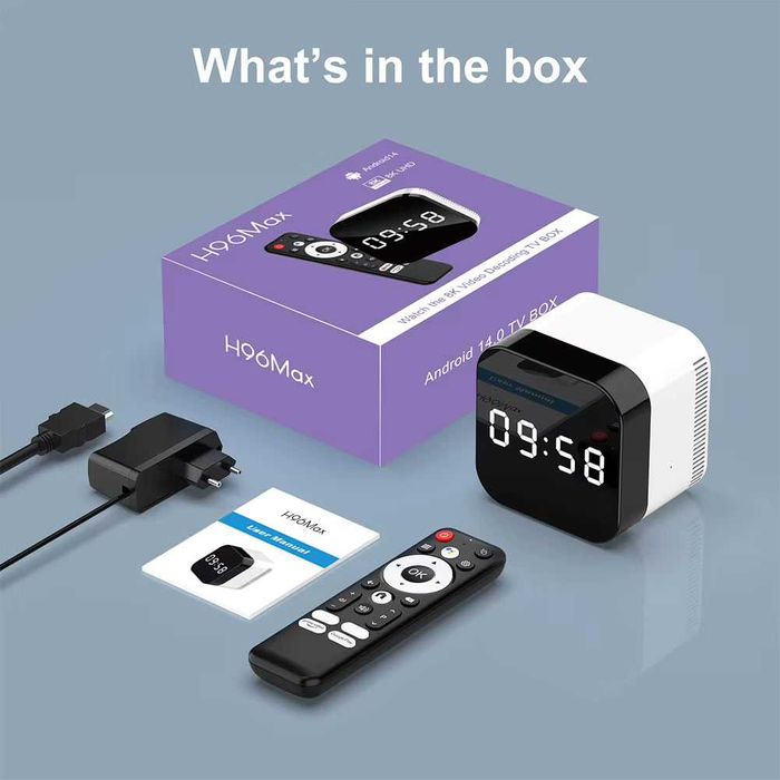 НОВ 8-Ядрен TV Box H96 MAX H728 | Wi-Fi 6 | Android TV 14 | Смарт ТВ