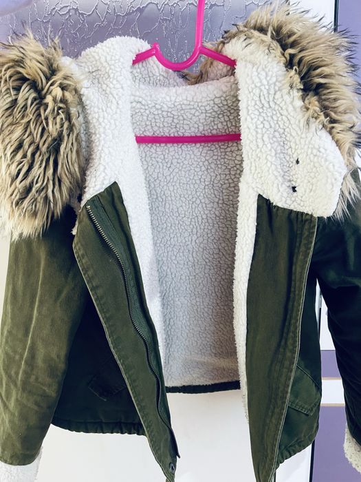 Страхотно Зимно Яке (парка) в зелено - М