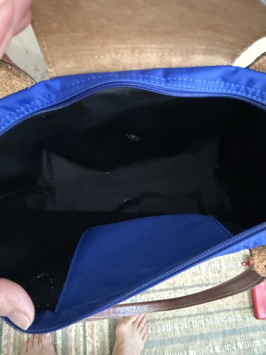 Сумка оригинал ярко синего цвета longchamp