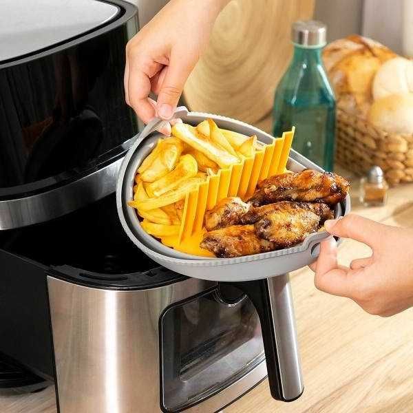 Cos din silicon pliabil pentru Airfryer sau Cuptor 21,5 x 7 cm