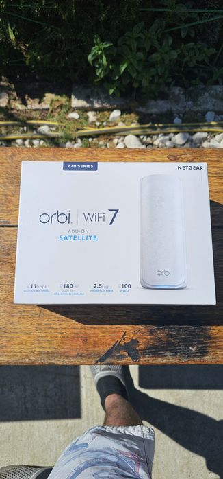 Router Mesh Wi-Fi 7 Netgear Orbi RBE770 Nou Sigilat, 2 Bucăți Disponibile