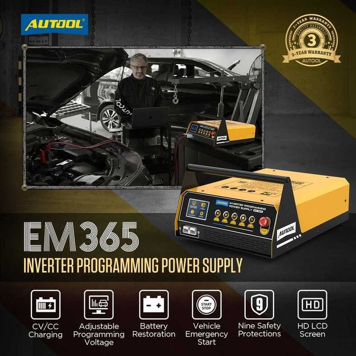Захранване за програмиране, Jump Starter и Smart зарядно, Autool EM365