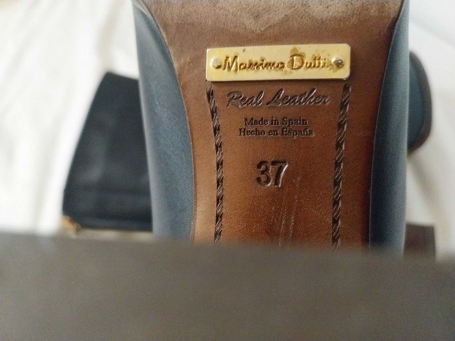 Оригинални боти Massimo Dutti естесвена кожа