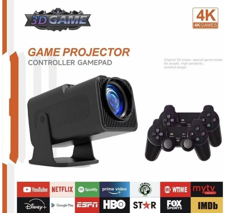 Proiector video cu  jocuri, 10000 jocuri retro, 130 inch,