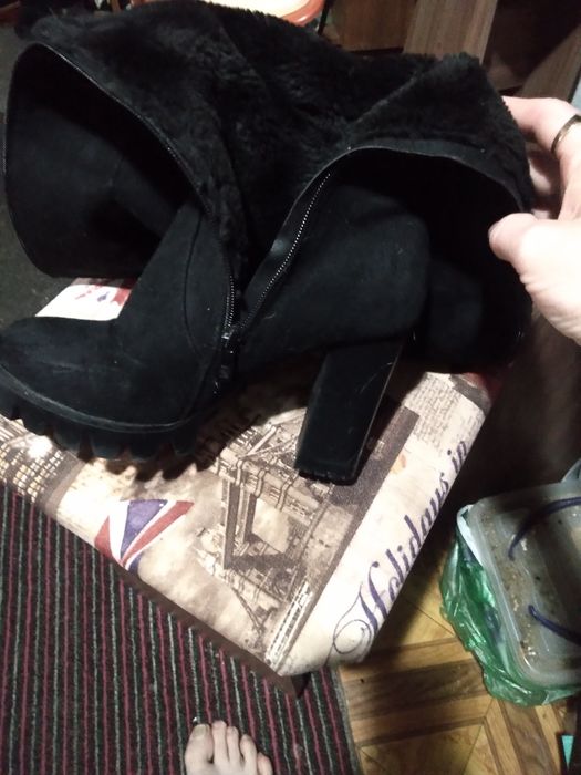 Продам сапоги замшевые зимние