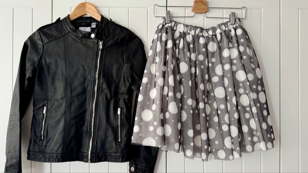 Кожено яке OKAIDI и пола на точки PRIMIGI 11-12 г.