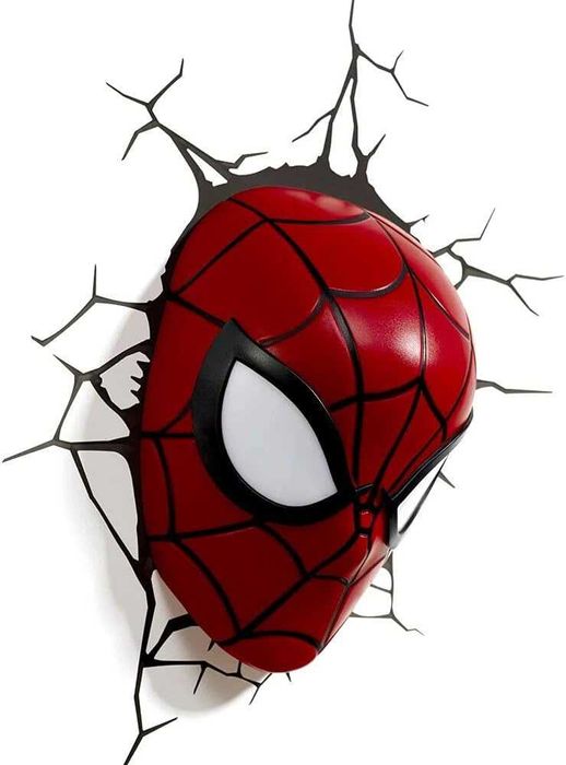 Лампа за детска стая за стена 3D Глава на Спайдърмен Марвел Spiderman