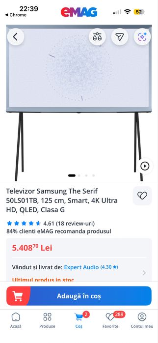 TV Samsung Sheriff Qled 4K 138 cm impecabil