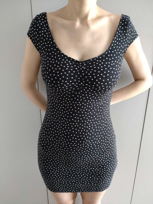 Haine - Rochie cu buline, Rochie imprimeu floral