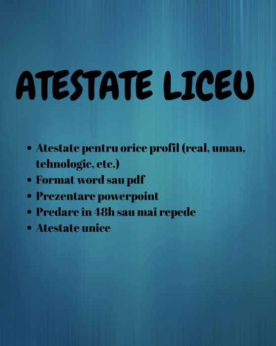 Atestate De Liceu