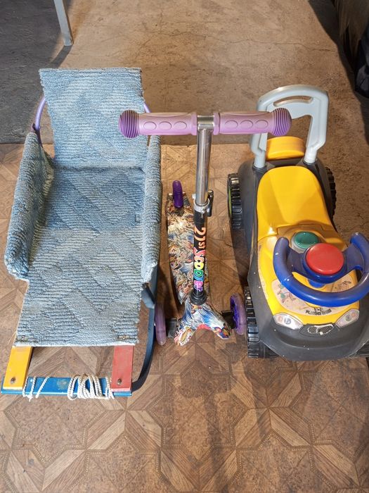 Санки-самокат-талакар.