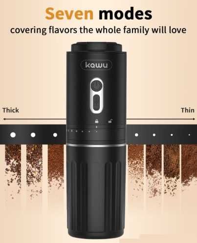 Kit portabil pt preparare cafea cu rajnita si pahar din inox