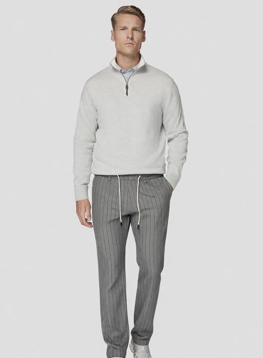 100% вълна Boggi Milano Wool Pinstripe Pant ОРИГИНАЛНИ мъжки панталони - L