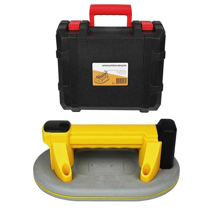 Вакуум вендуза акумулаторна VSCE-2517Y, до 250 кг, LCD дисплей, куфар