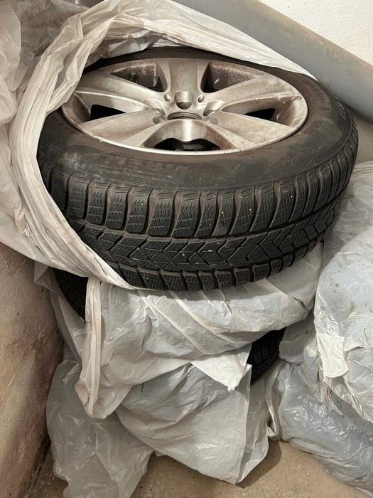 Jante BMW cauciucuri iarna aproape noi 225 55 17