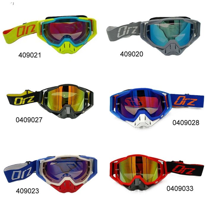 Детски крос атв комплект каска очила ризница наколенки