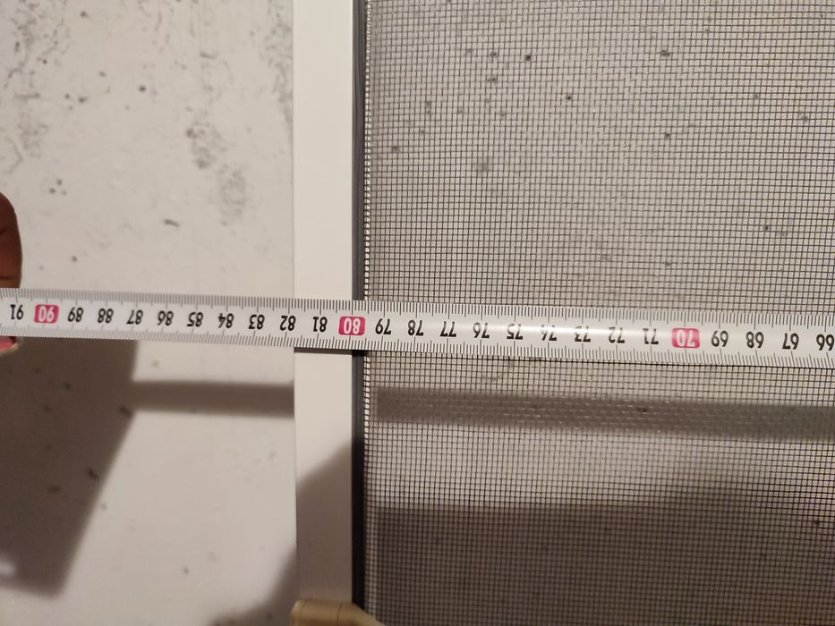 Plasa țânțari ușa balcon rama alba 221 x 82 cm