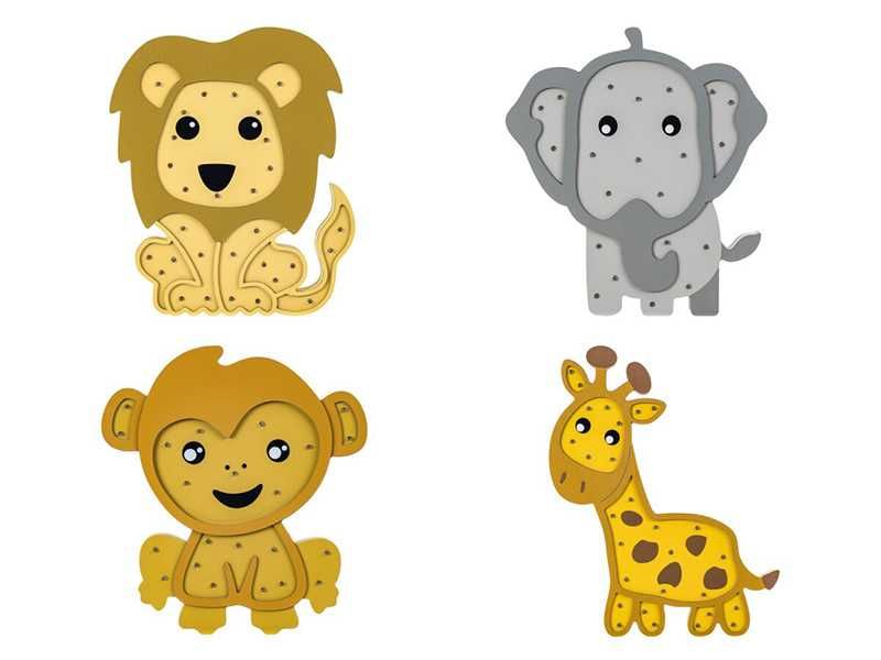 НОВИ! Детска LED лампа за стена 4 модела