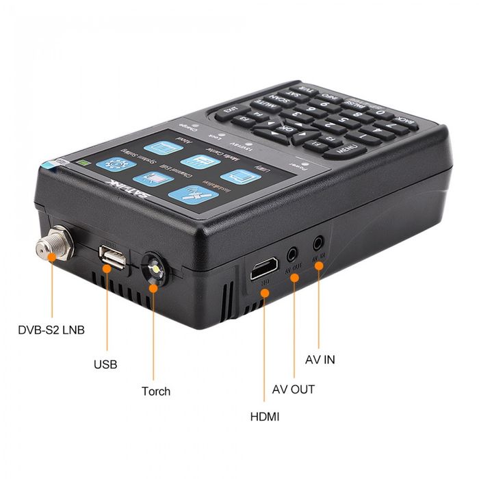 Satfinder/ Sat Finder cu imagine live - reglat antene satelit DVB-S2