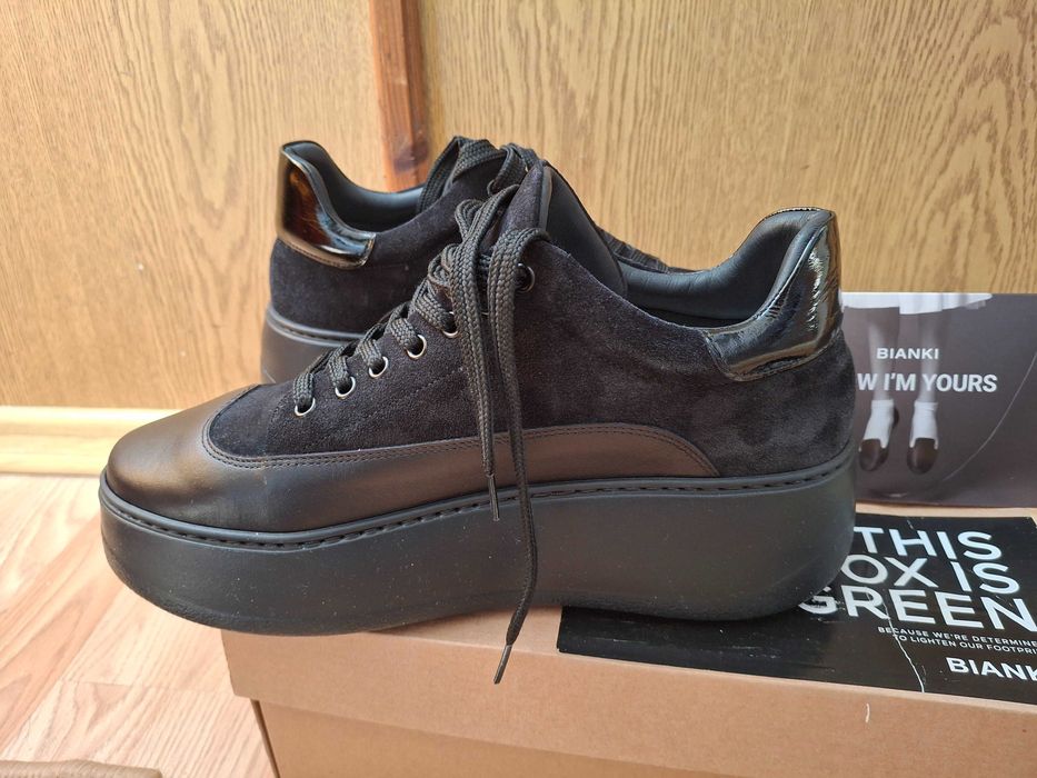 Нови кецеве Bianki от естествена кожа,лак и велур