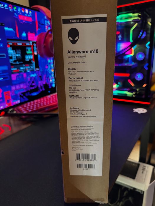 Laptop Gaming Alienware M18 AMD