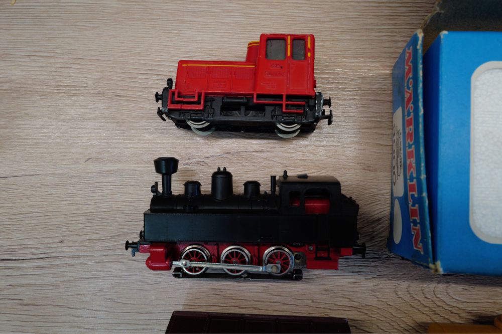 Jucarie Tren HO Marklin si Kleinbah 3 locomotive plus vagoane