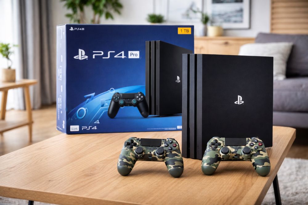 Продам Пс 4 про с 2 джойстиками и играми