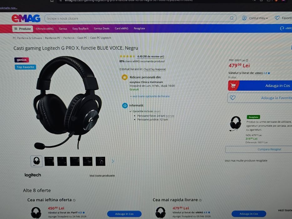 Căști Gaming Logitech PRO X wired