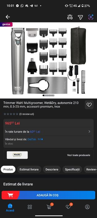 Mașina de tuns barba/par Wahl Wet and dry