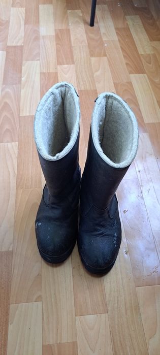 Сапоги кожаные зимние