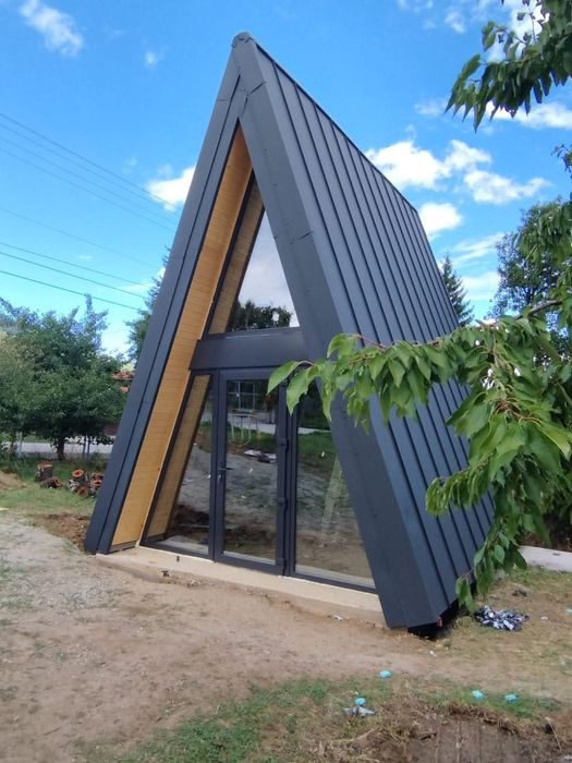 Construim case moderne pe structura metalica,  cabane tip A