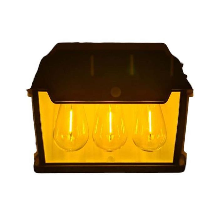 Соларна лампа за стена Ретро стил Сензор за движение Топла светлина