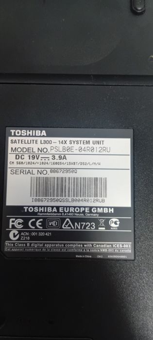 Ноутбук Toshiba satellite