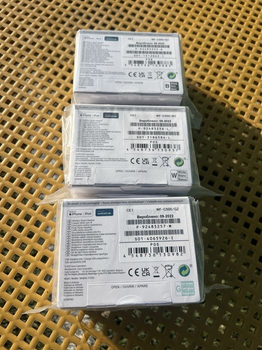 Чисто нови слушалки SONY WF-C500