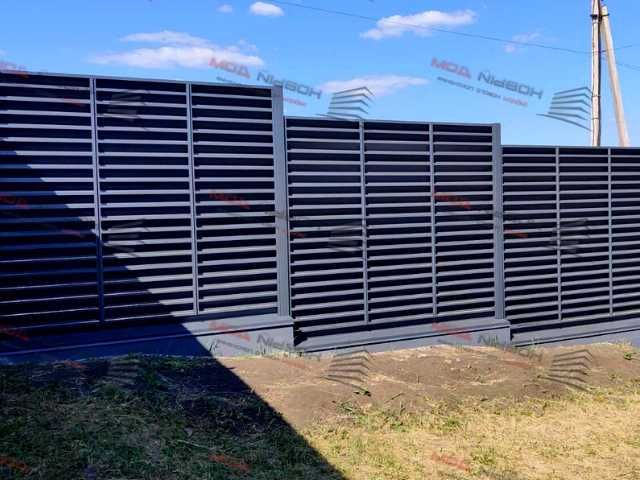 Забор жалюзи из металла