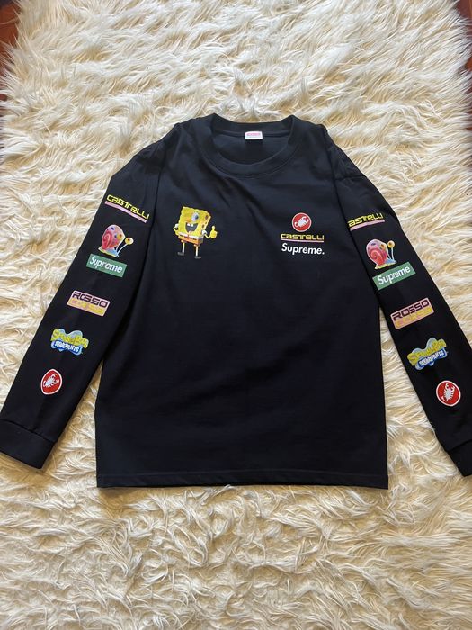 Лонгслив Supreme & Castelli & Sponge bob