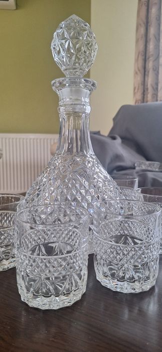 Set whisky , cristal de bohemia