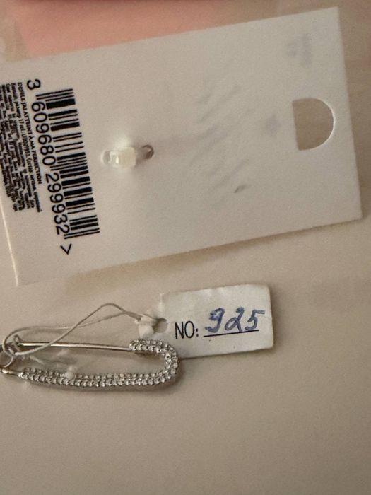 Swarovski кольцо 17-18 раз. из белых страз.Брошь 925 Серебро.