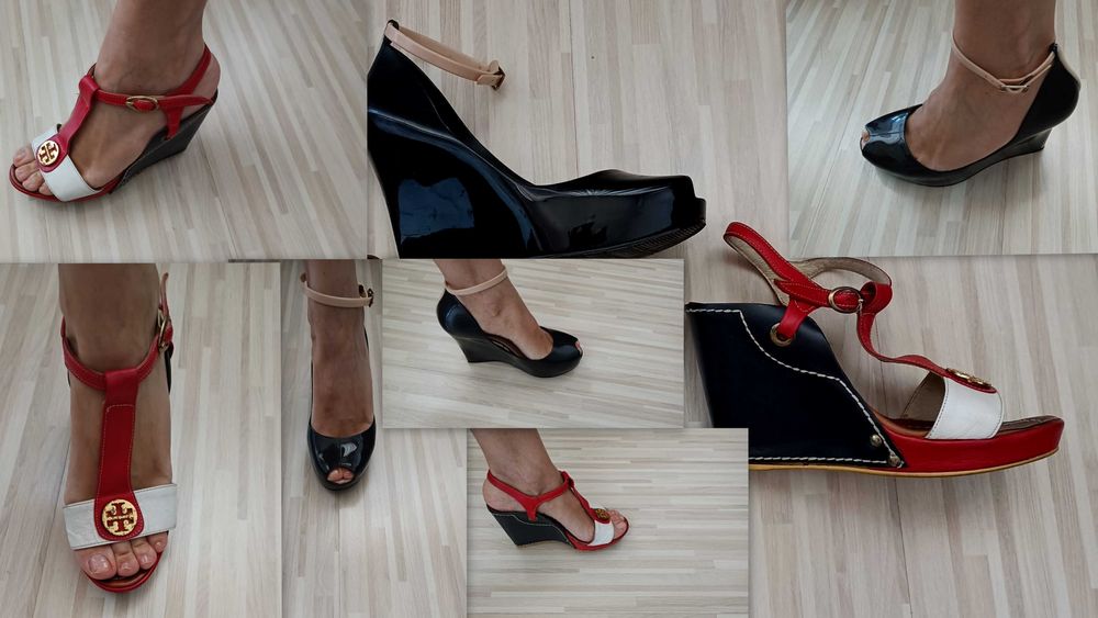 Vând lot 4 perechi sandale/platforme damă, ideale pentru vară