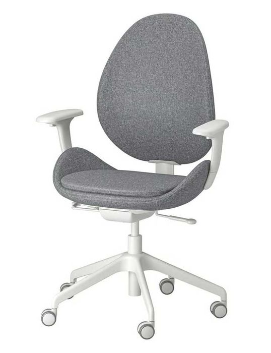 Scaun rotativ ergonomic IKEA HATTEFJÄLL gri