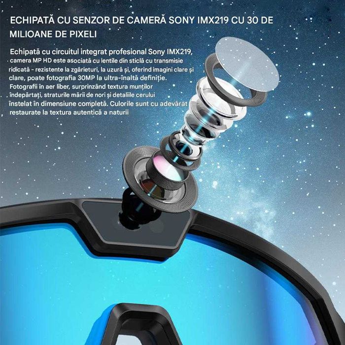 Ochelari ciclism cu AI video traducere apeluri muzica