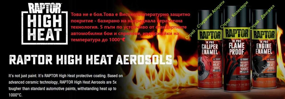 Спрей / Боя за спирачни апарати Раптор