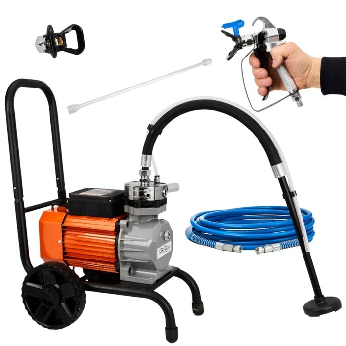 Pompa zugravit airless electrica cu membrana 3.5KW 15L/min XD2178, aparat profesional pentru pulverizare vopsea pe pereți și suprafețe mari
