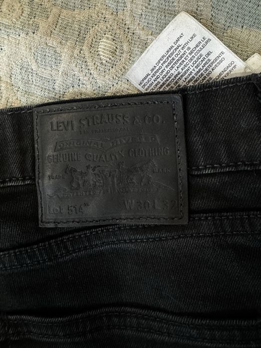 Джисы Levi’s 514 Straight Fit в черном цвете