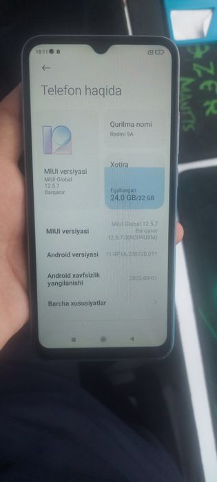 Redmi 9a 32gb hamelon rangli