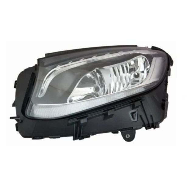 Far Mercedes Clasa GLC (X253), 11.2015-06.2019, partea stanga/dreapta, cu LED daytime running light; H7+H7; electrical; cu motor; halogen; fara the Mercedes mark