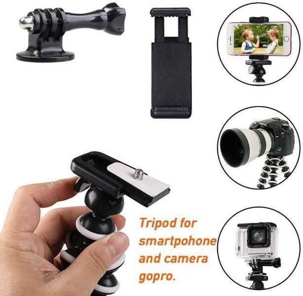 Универсален трипод octopus за телефони, екшън камери, фотоапарати